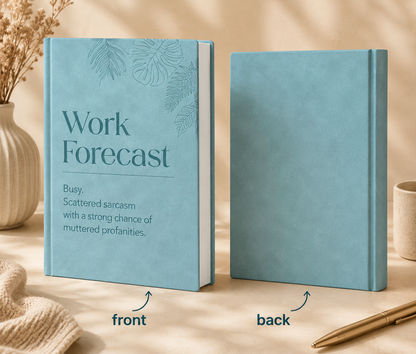 Work Forecast – Funny A5 Soft-Touch Faux Leather Notebook