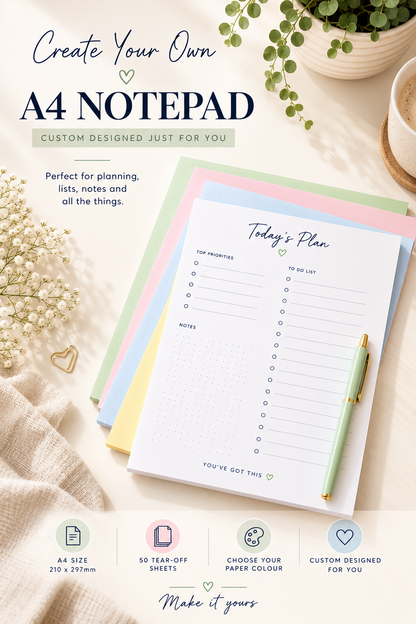 Create Your Own A4 Notepad