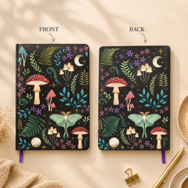 Dark Forest A5 Notebook - Gold Edge