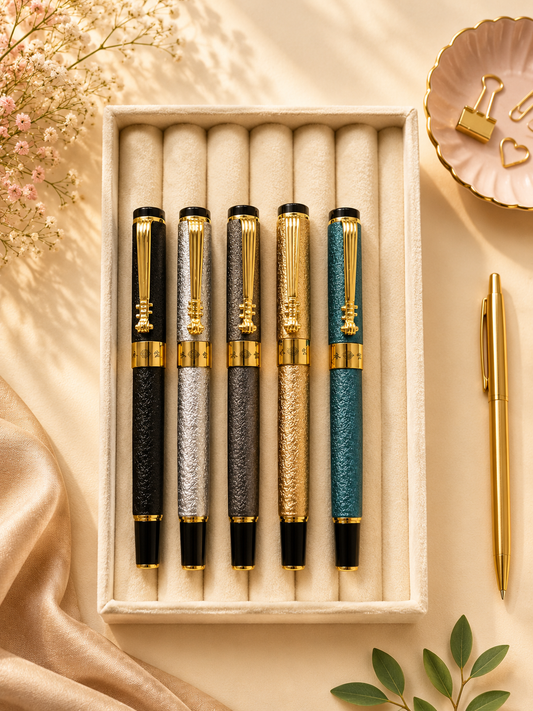 Luxury Metallic Fountain Pen - Fine Nib
