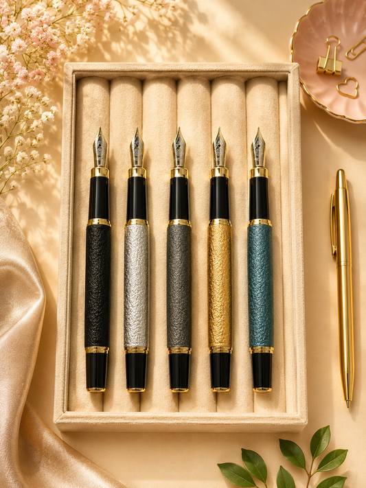 Luxury Metallic Fountain Pen - Fine Nib
