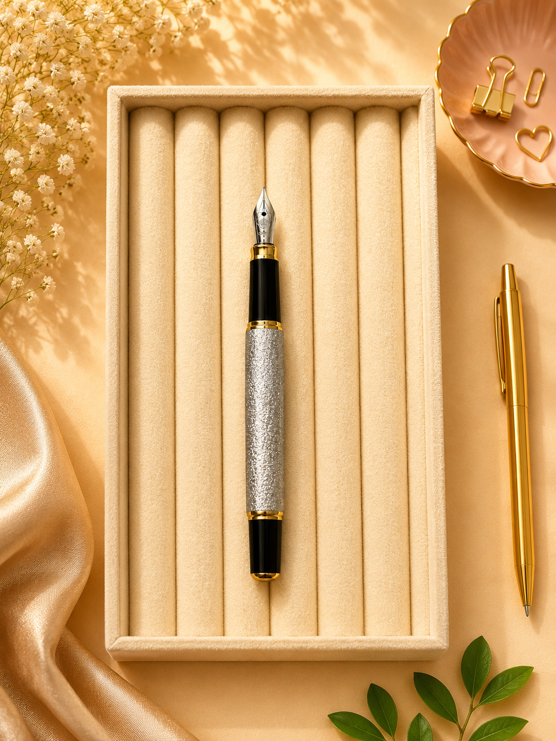Luxury Metallic Fountain Pen - Fine Nib