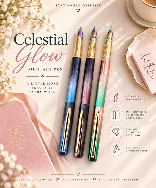 Celestial Glow Extra Fine Fountain Pen