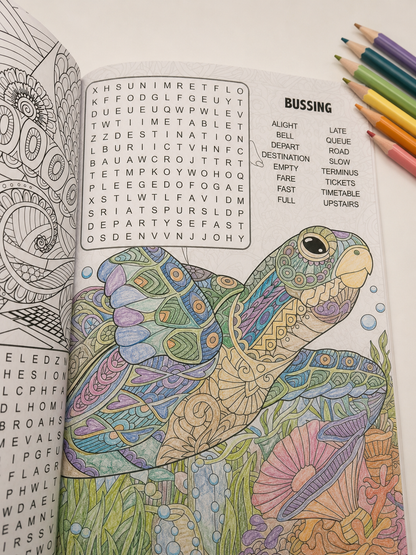 Mindful Colouring & Word Search Book