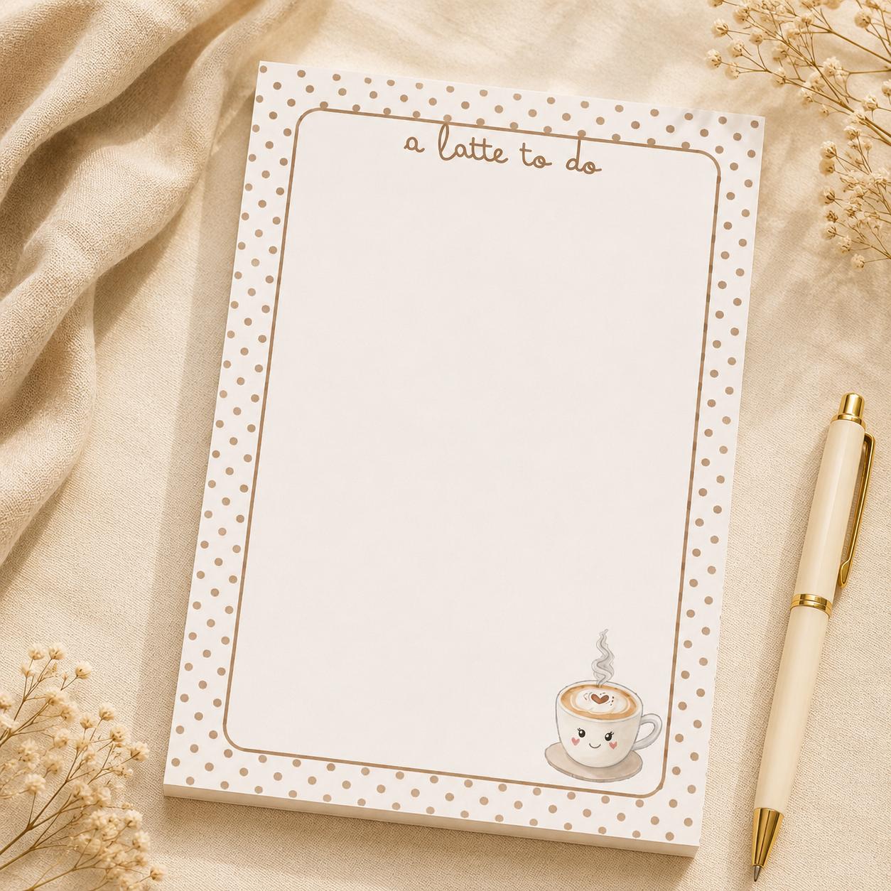 Latte To Do Memo Pad