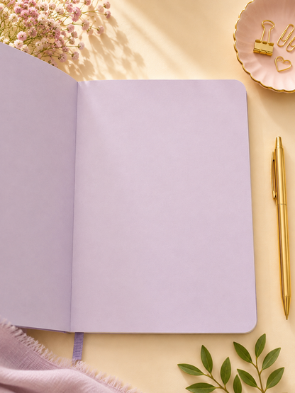 Lilac A5 Dot Grid Bullet Journal – “I Can Get Myself Flowers”