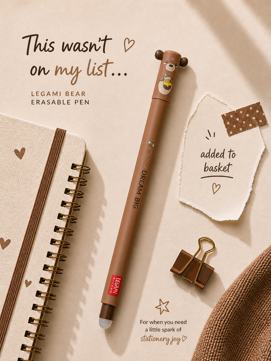 Legami Collectable Erasable Gel Pen