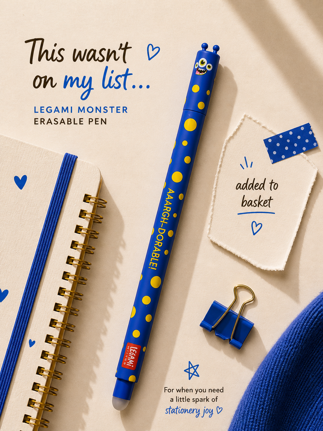 Legami Collectable Erasable Gel Pen