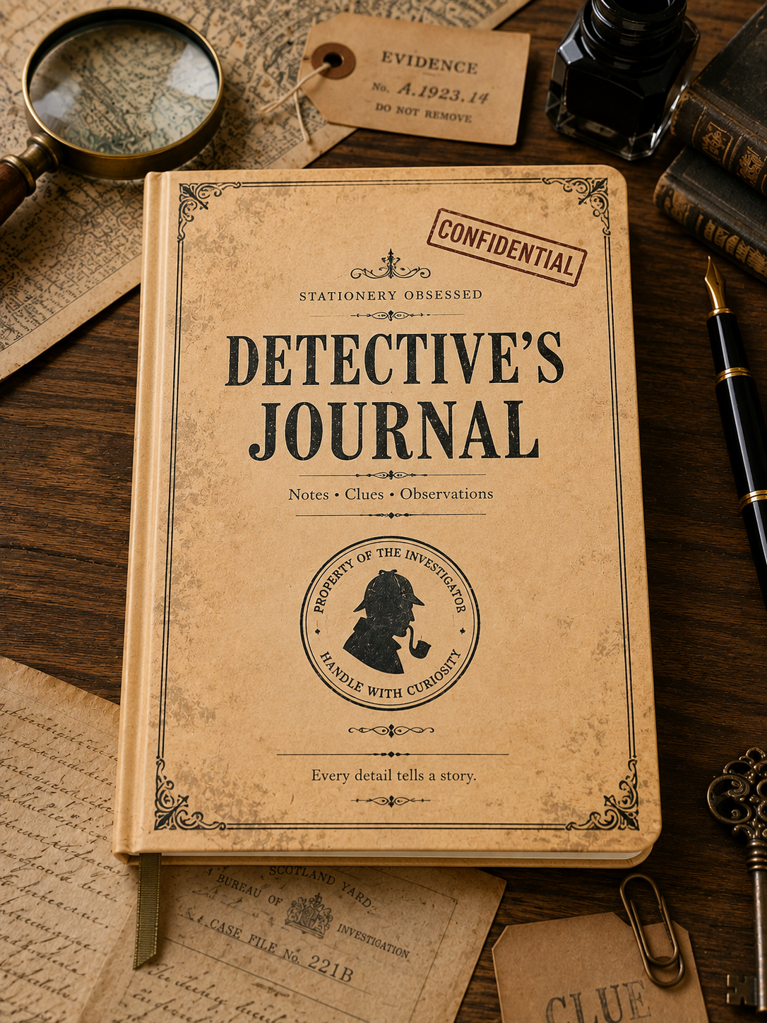 Detective's Journal | Vintage A5 Blank Notebook