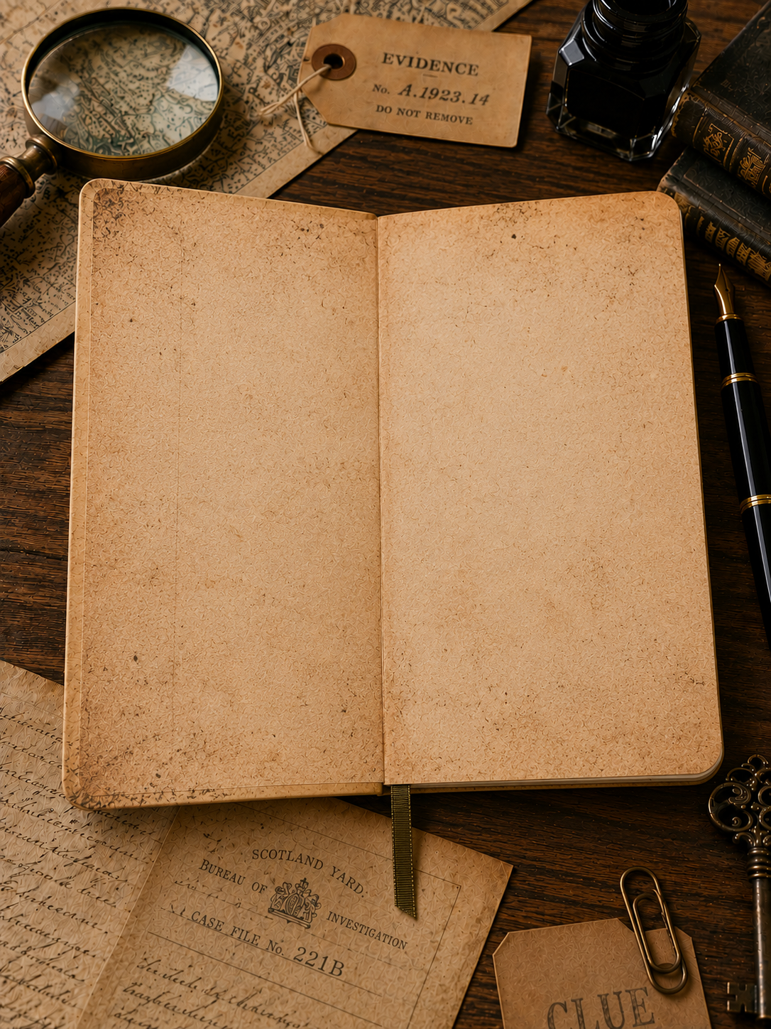 Detective's Journal | Vintage A5 Blank Notebook