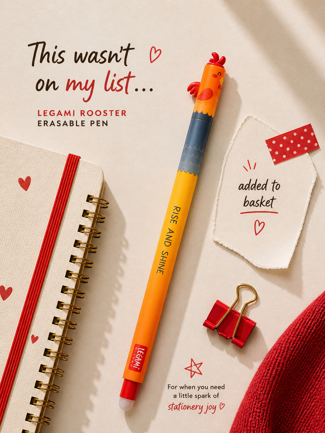 Legami Collectable Erasable Gel Pen
