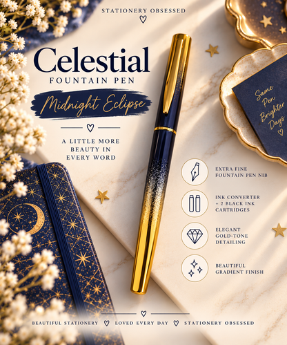Celestial Glow Extra Fine Fountain Pen