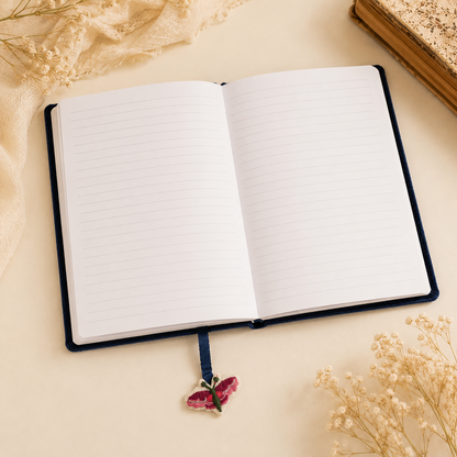 Velvet Butterfly Notebook opened